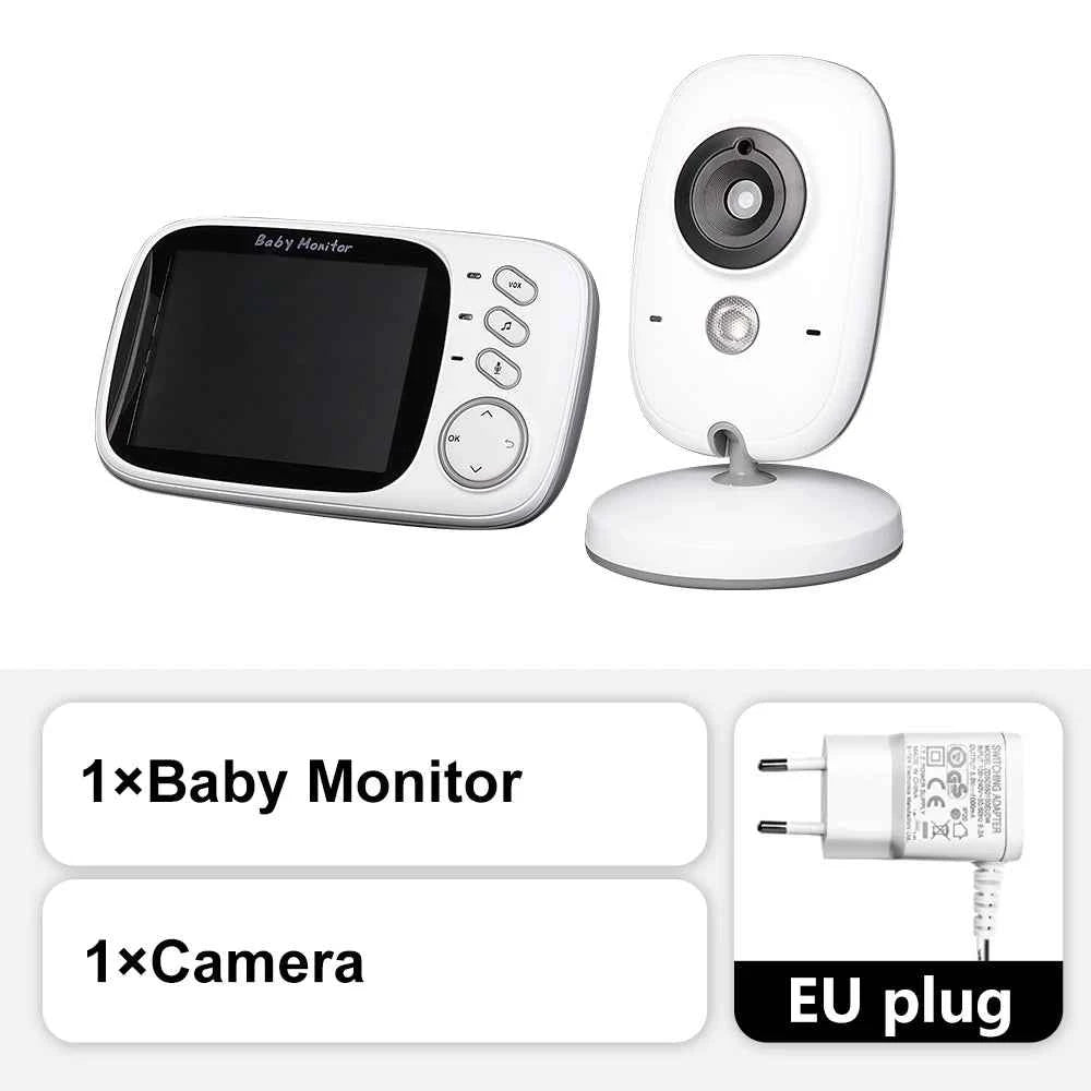 Babyphone Vidéo 3.5 Pouces - Audio Bidirectionnel Vision Nocturne Sans Fil 2.4G