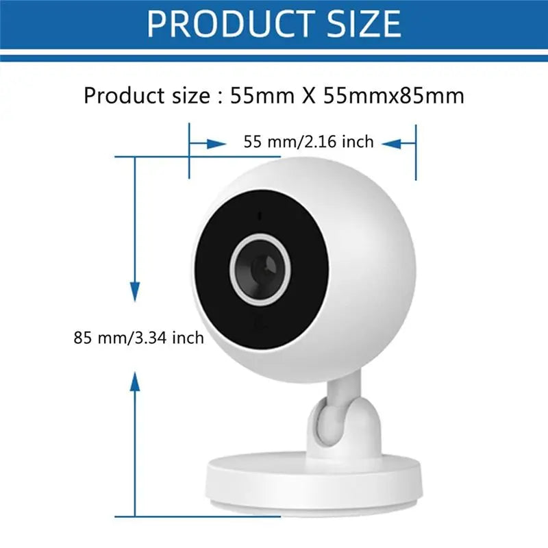 Caméra de sécurité intérieure ABGI - Caméras intelligentes HD pour la sécurité domestique, caméra Wifi intérieure 1080P pour la sécurité domestique/les bébés