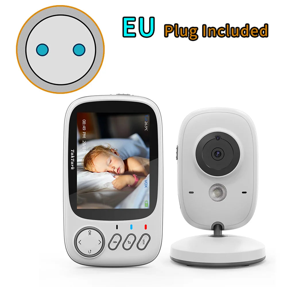 Babyphone Vidéo 3.2 Pouces - Vision Nocturne Infrarouge Audio 2 Voies - MateleK