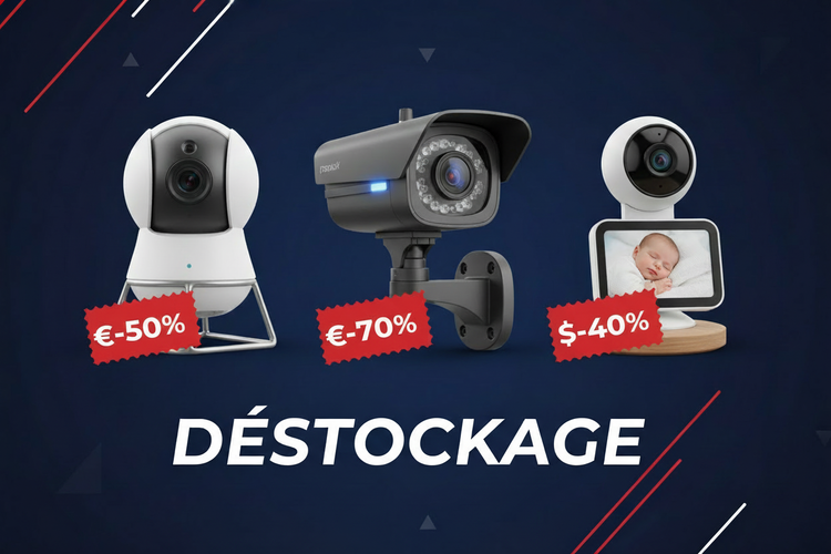 Bannière déstockage caméras €