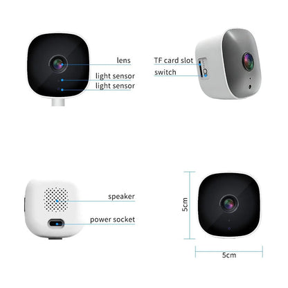Caméra de sécurité intérieure 4K, audio bidirectionnel, webcam WiFi 2.4G, maison intelligente, surveillance vidéo 8MP, détection de mouvement, vision nocturne IR
