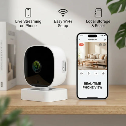 Caméra de sécurité intérieure 4K, audio bidirectionnel, webcam WiFi 2.4G, maison intelligente, surveillance vidéo 8MP, détection de mouvement, vision nocturne IR