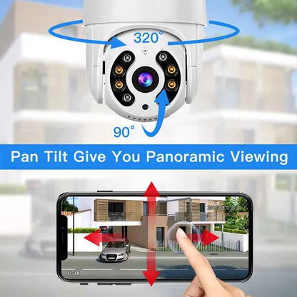 Caméra Extérieure PTZ WiFi iCsee 8MP 4K - IA Suivi Auto, Vision Nocturne Couleur, H.265, IP66