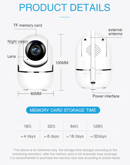 1620P caméra Wifi IP intérieure YCC365 Plus Surveillance vidéo sans fil maison intelligente suivi automatique Vision nocturne caméra de sécurité CCTV
