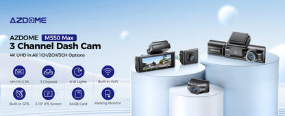 M550 Max Dashcam 4K - GPS WiFi 150°
