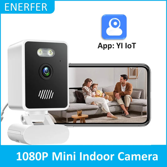 Caméra de sécurité intérieure intelligente, moniteur pour animaux de compagnie, Vision nocturne couleur, Audio bidirectionnel, WiFi 2.4Ghz, 1080P, application YI IOT, CCTV