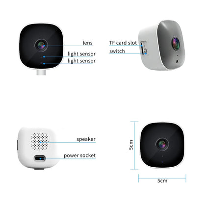Caméra de sécurité intérieure 4K, audio bidirectionnel, webcam WiFi 2.4G, maison intelligente, surveillance vidéo 8MP, détection de mouvement, vision nocturne IR