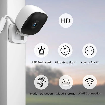 Nouvelle caméra WiFi pour fenêtre, vision nocturne couleur IP65, caméra de sécurité intérieure, remplace la caméra extérieure, surveillance par fenêtre