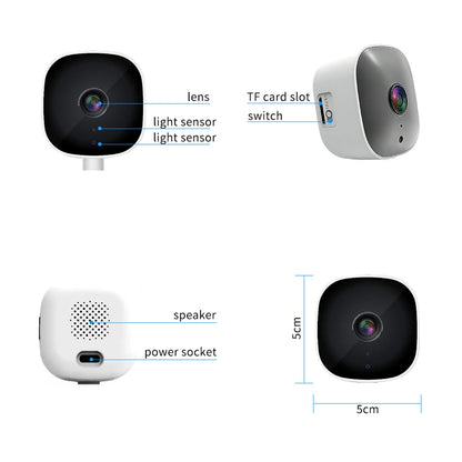 Caméra WiFi de sécurité, mini caméscope HD 1080P, version nocturne pour intérieur, caméra intelligente de protection vidéo