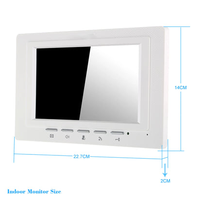 Caméra extérieure IR-CUT, sonnette vidéo filaire de 7 pouces, moniteur intérieur, interphone visuel, Audio bidirectionnel, déverrouillage à distance, visiophone