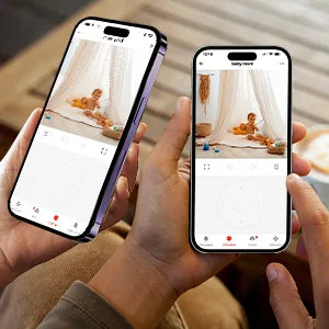 AMOROM 2K caméra intérieure 5/2.4G Wi-Fi maison Vision nocturne caméra de sécurité caméra rotative à 360 degrés AI détection de mouvement caméra IP