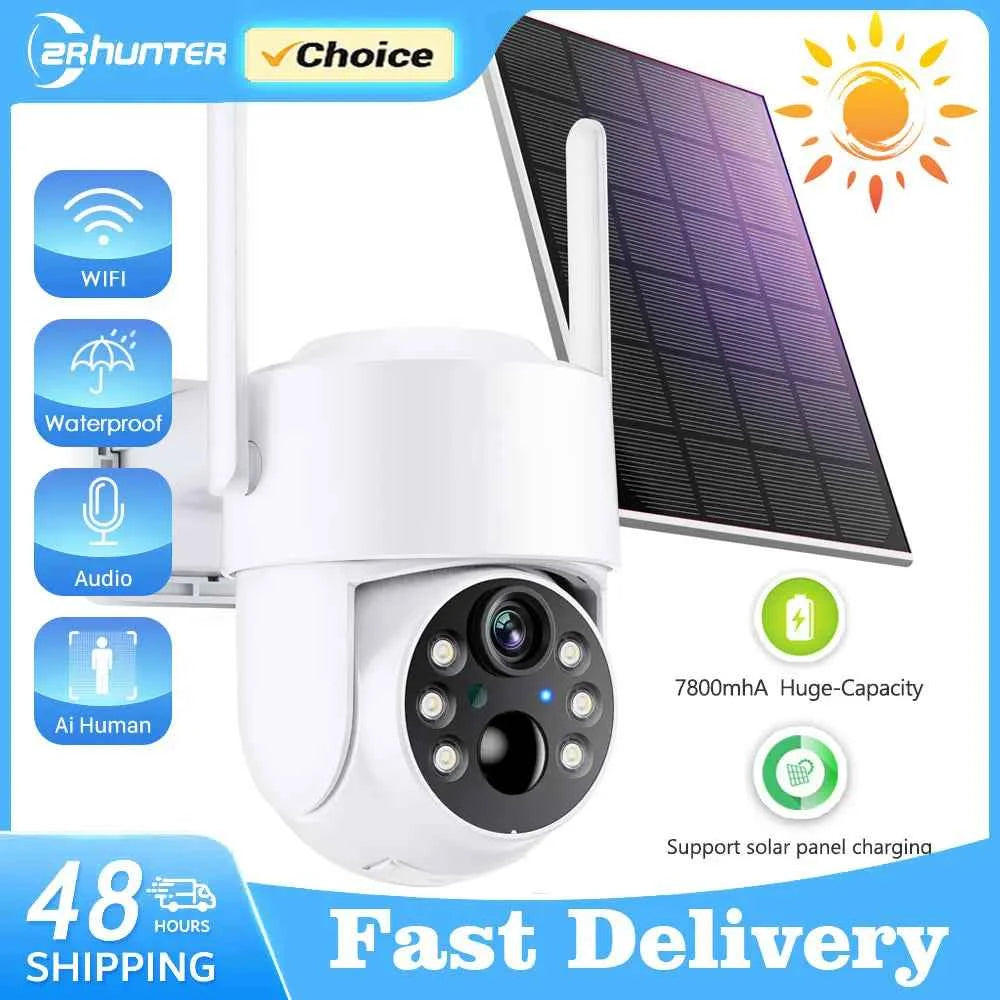Caméra Solaire PTZ WiFi Extérieure iCsee 4MP - Batterie Intégrée, Longue Autonomie, Vision Nocturne