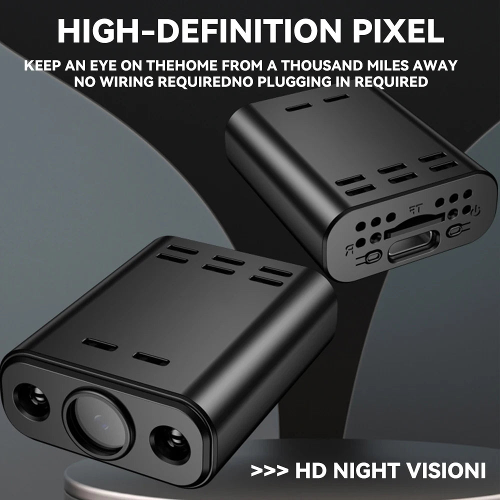 Mini caméra de sécurité intérieure 5MP, Vision nocturne, autonomie de la batterie 4H, alertes de détection de mouvement, stockage SD/Cloud, contrôle par application pour téléphone, caméra pour bébé