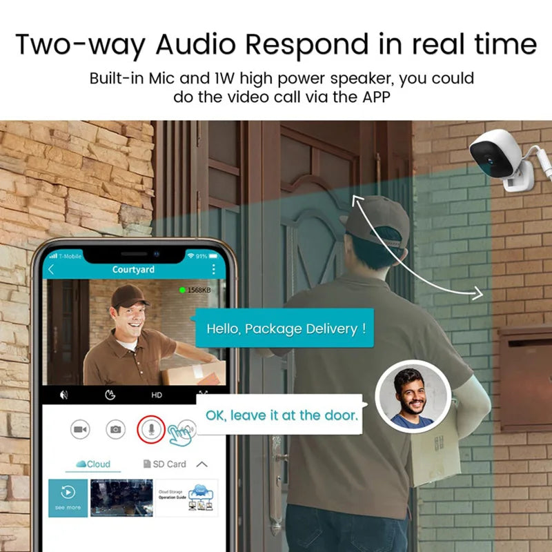 Nouvelle caméra WiFi pour fenêtre, vision nocturne couleur IP65, caméra de sécurité intérieure, remplace la caméra extérieure, surveillance par fenêtre