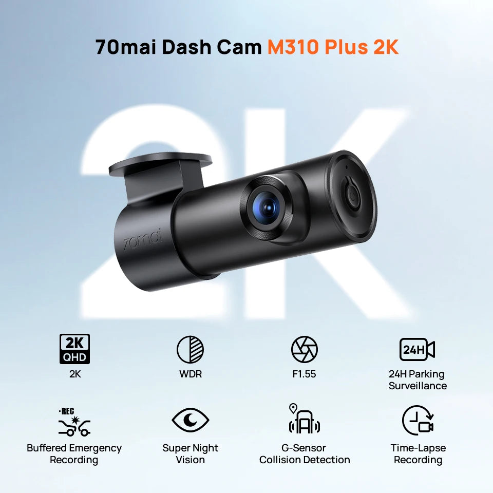 M310 Plus Dashcam 2K - Commande Vocale