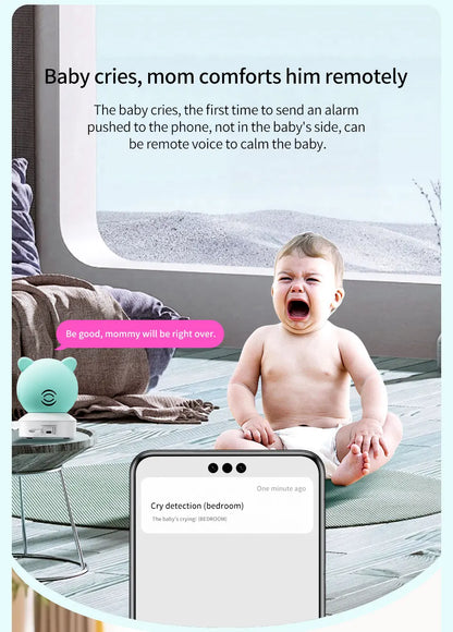 Bébé moniteur 2K haute définition WiFi télécommande application mobile