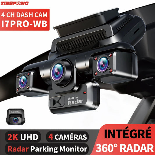 Dashcam 4K GPS i7Pro 4 canaux avec écran LCD WiFi