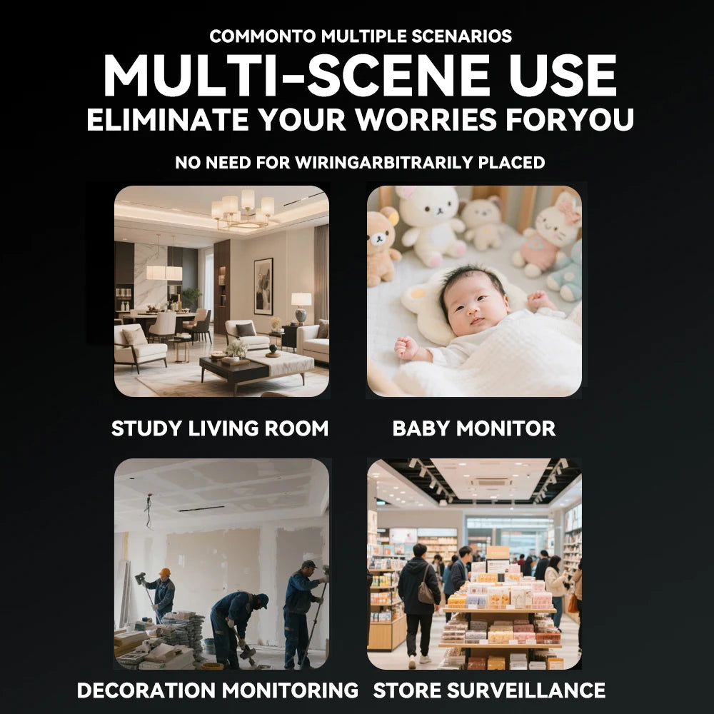 Mini caméra de sécurité intérieure 5MP, Vision nocturne, autonomie de la batterie 4H, alertes de détection de mouvement, stockage SD/Cloud, contrôle par application pour téléphone, caméra pour bébé