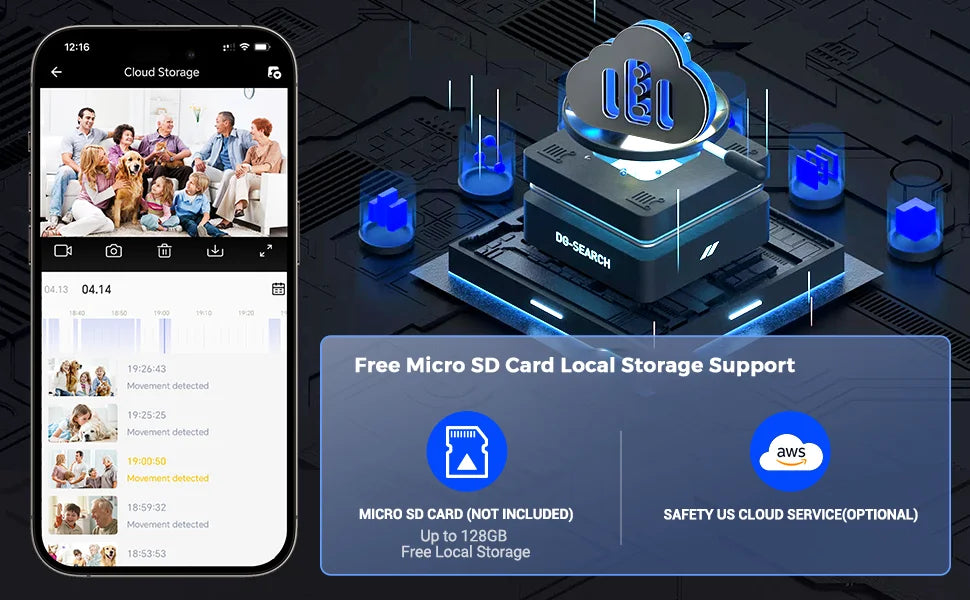 AMOROM 2K caméra intérieure 5/2.4G Wi-Fi maison Vision nocturne caméra de sécurité caméra rotative à 360 degrés AI détection de mouvement caméra IP