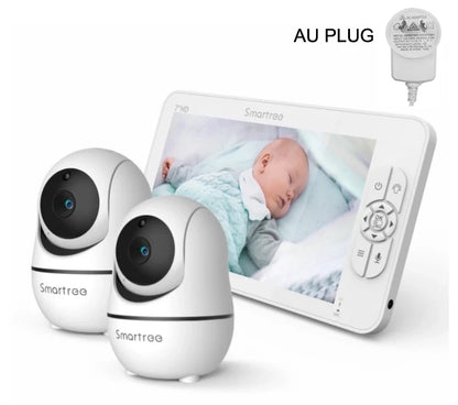 Moniteur Bébé 7" 1080P - 2 Caméras Écran Divisé