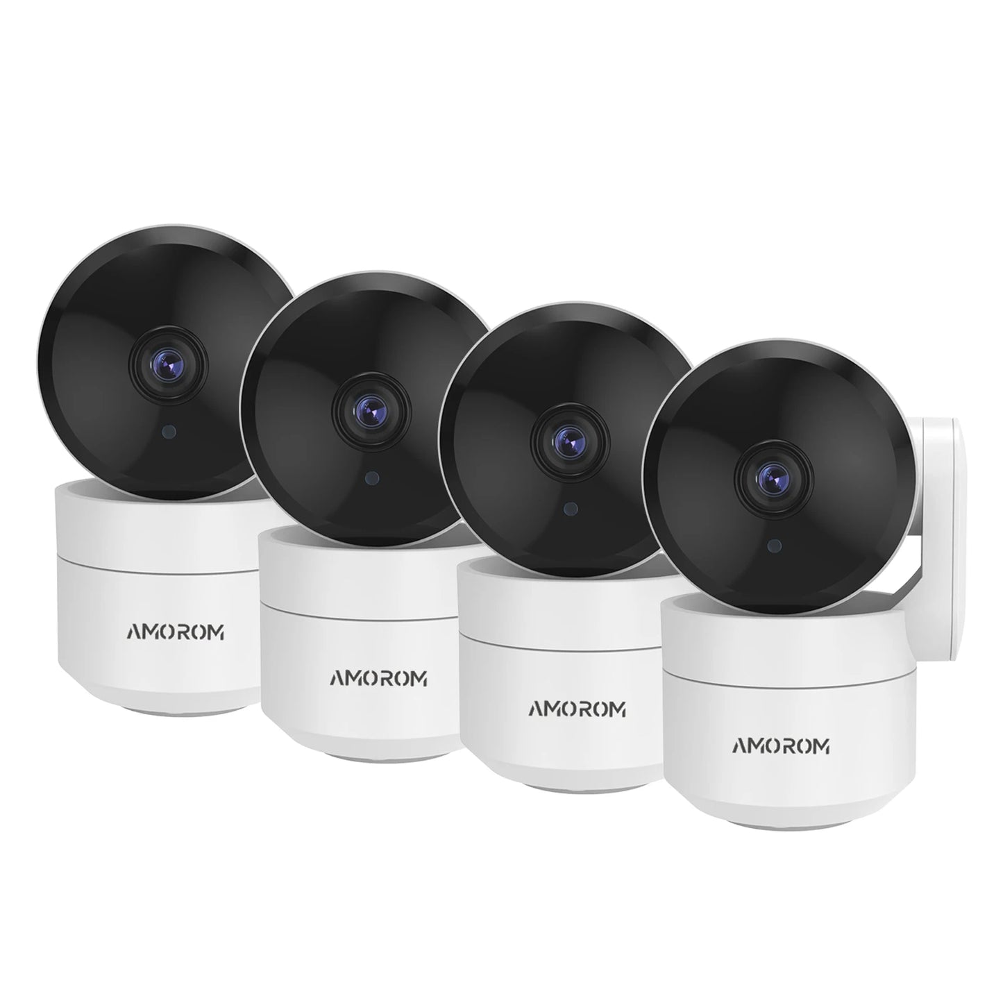 AMOROM 2K caméra intérieure 5/2.4G Wi-Fi maison Vision nocturne caméra de sécurité caméra rotative à 360 degrés AI détection de mouvement caméra IP