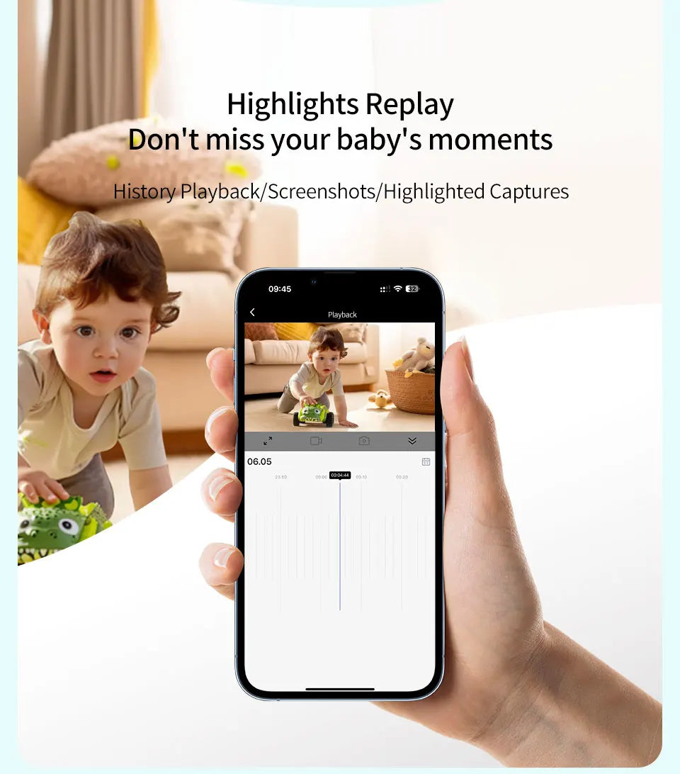 Bébé moniteur 2K haute définition WiFi télécommande application mobile