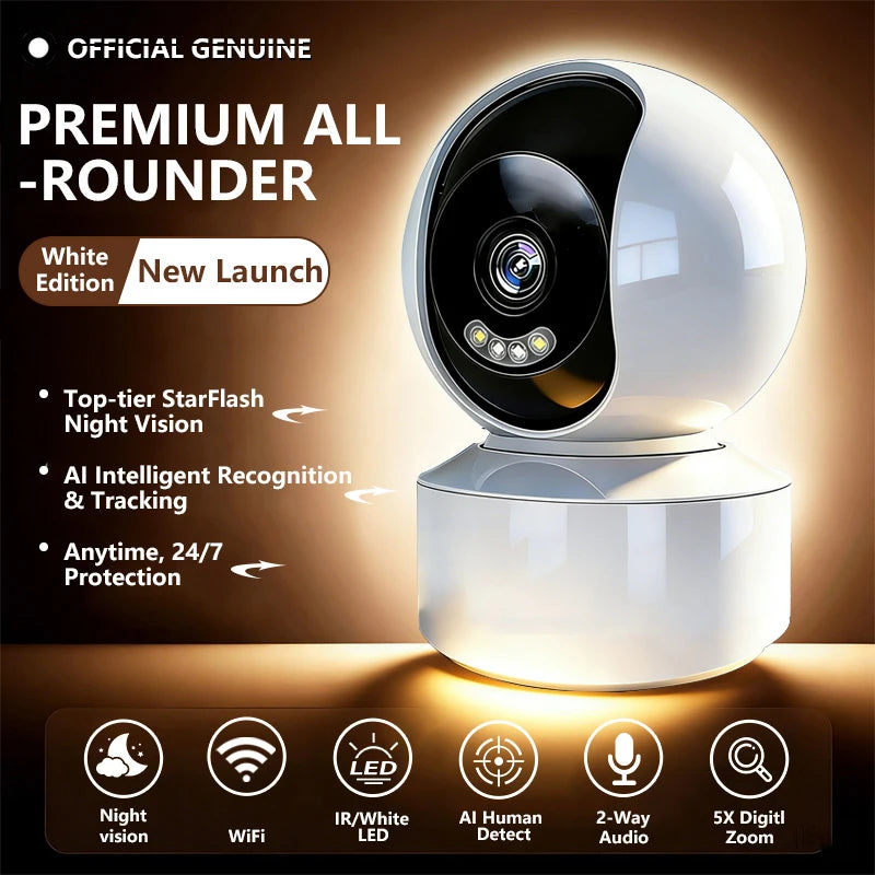 Caméra IP WiFi intérieure V360 Pro 2MP Full HD 1080P, caméra de sécurité sans fil CCTV, surveillance à domicile, conversation bidirectionnelle, vision nocturne infrarouge