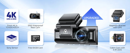 M550 Max Dashcam 4K - GPS WiFi 150°