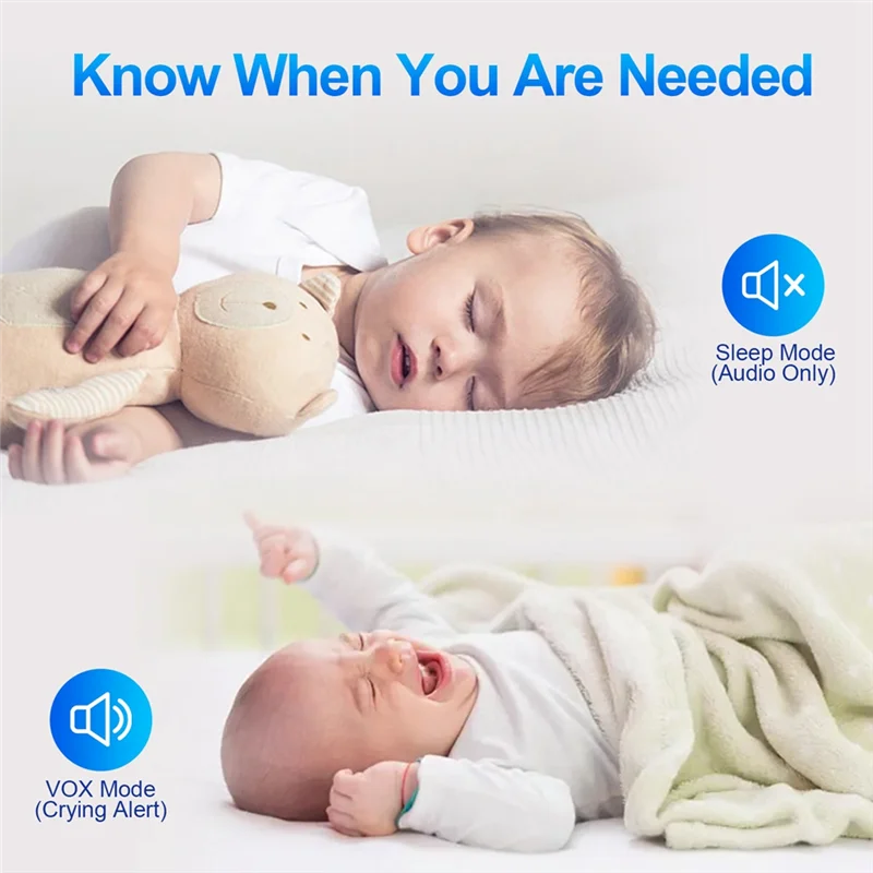 Moniteur bébé 7 pouces vision nocturne panoramique