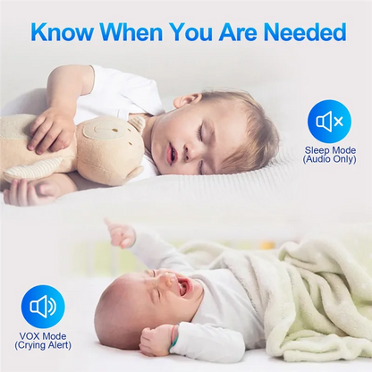 Moniteur bébé 7 pouces vision nocturne panoramique