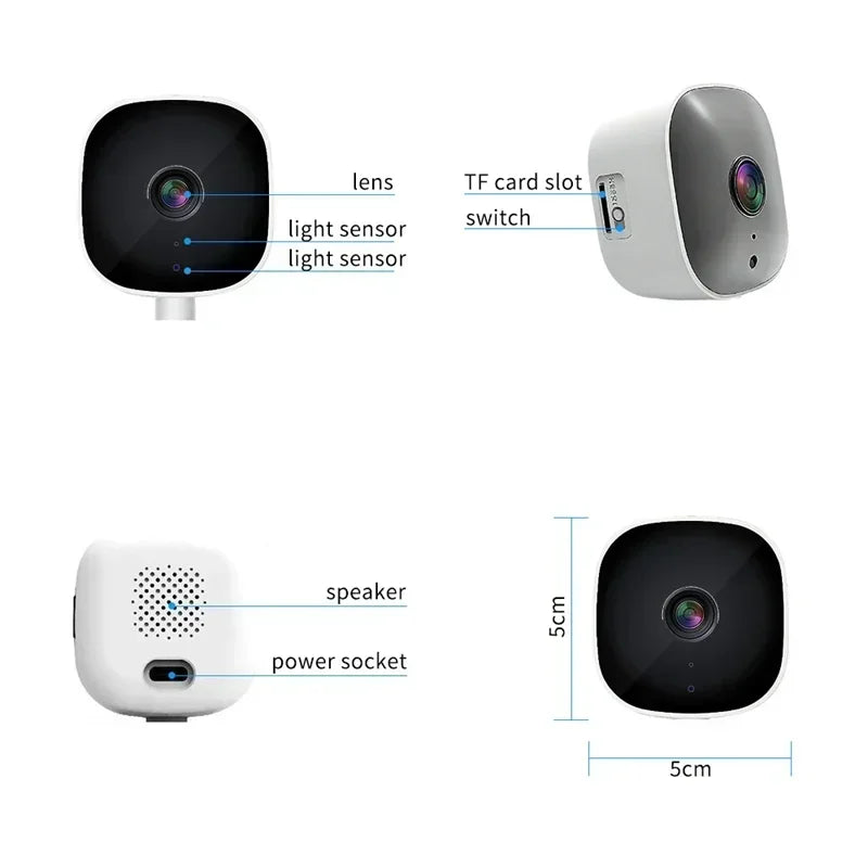 Caméra de sécurité WiFi Mini 1080P HD, Caméscope Intérieur Vision Nocturne, Caméra Intelligente de Protection Vidéo 2026 Nouveauté