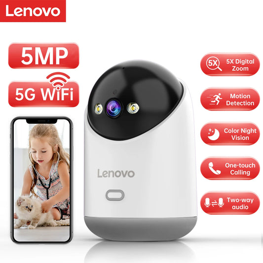 Lenovo caméra bébé 5MP WiFi suivi automatique