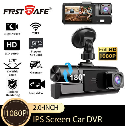 Mini Dashcam WiFi 3 Canaux - 1080P