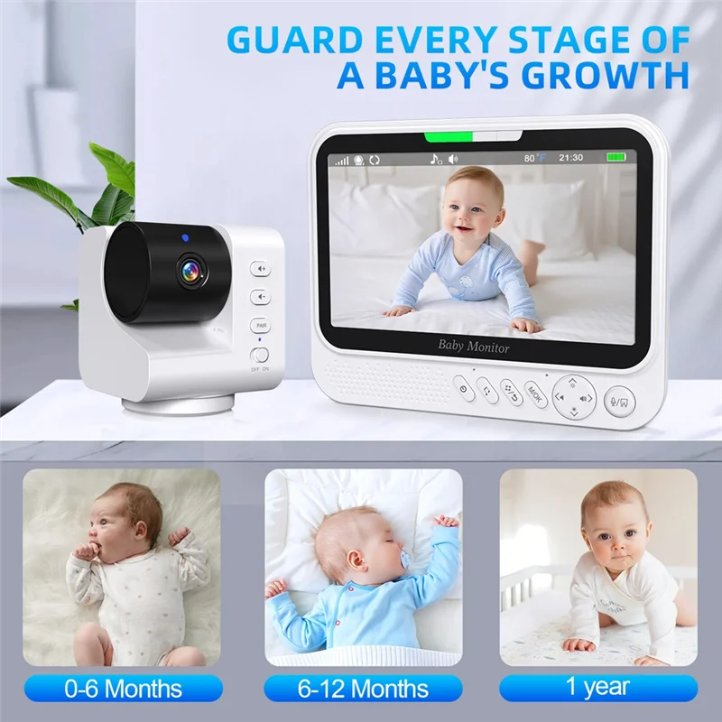 Moniteur bébé 7 pouces grand écran HD