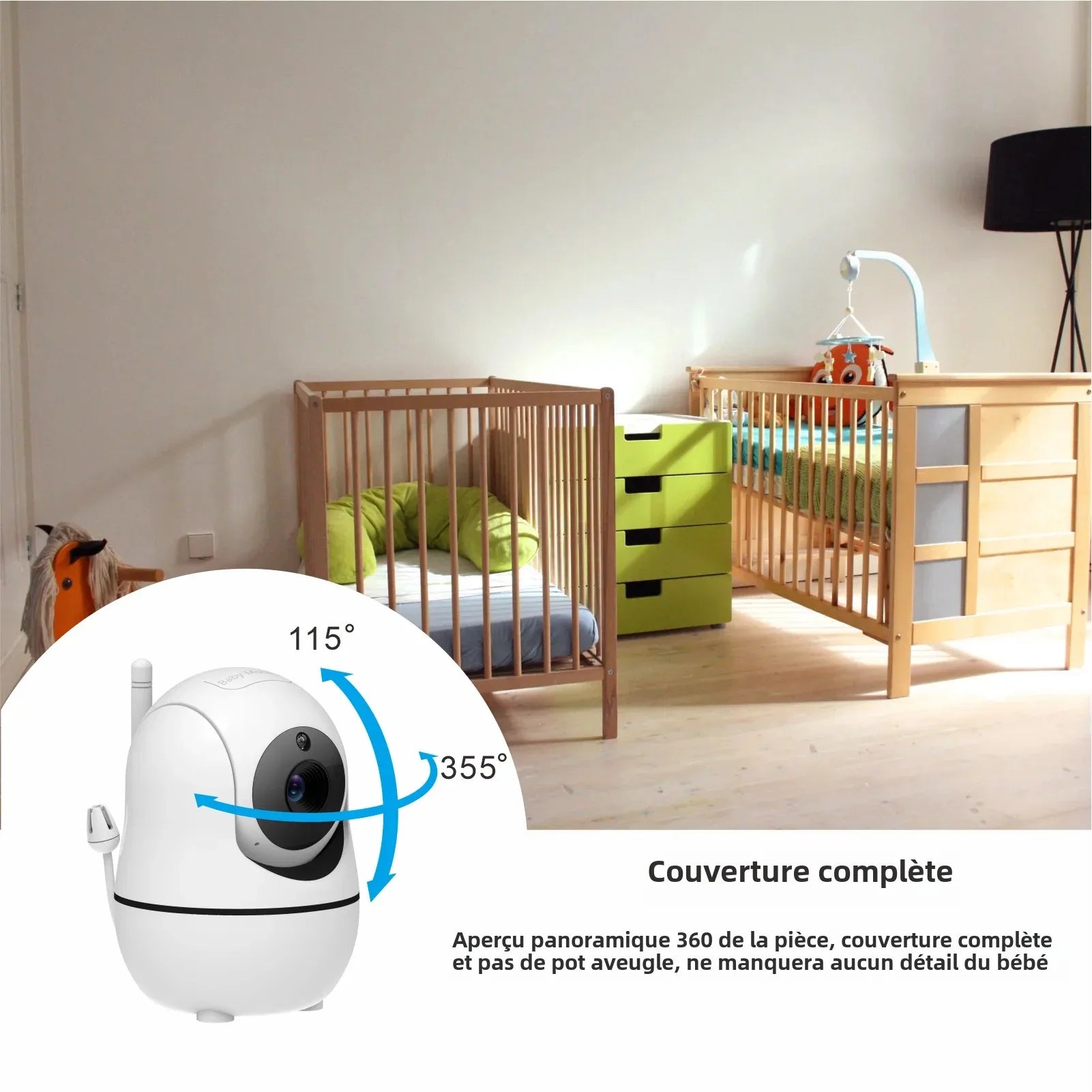 Pack moniteur bébé dernière génération câbles accessoires

