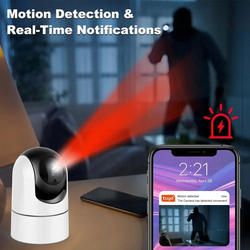 Caméra de sécurité intérieure ANSVICAM Tuya 6MP HD 5G WiFi avec zoom 6x, moniteur pour bébé, vision nocturne, détection automatique de mouvement, audio bidirectionnel