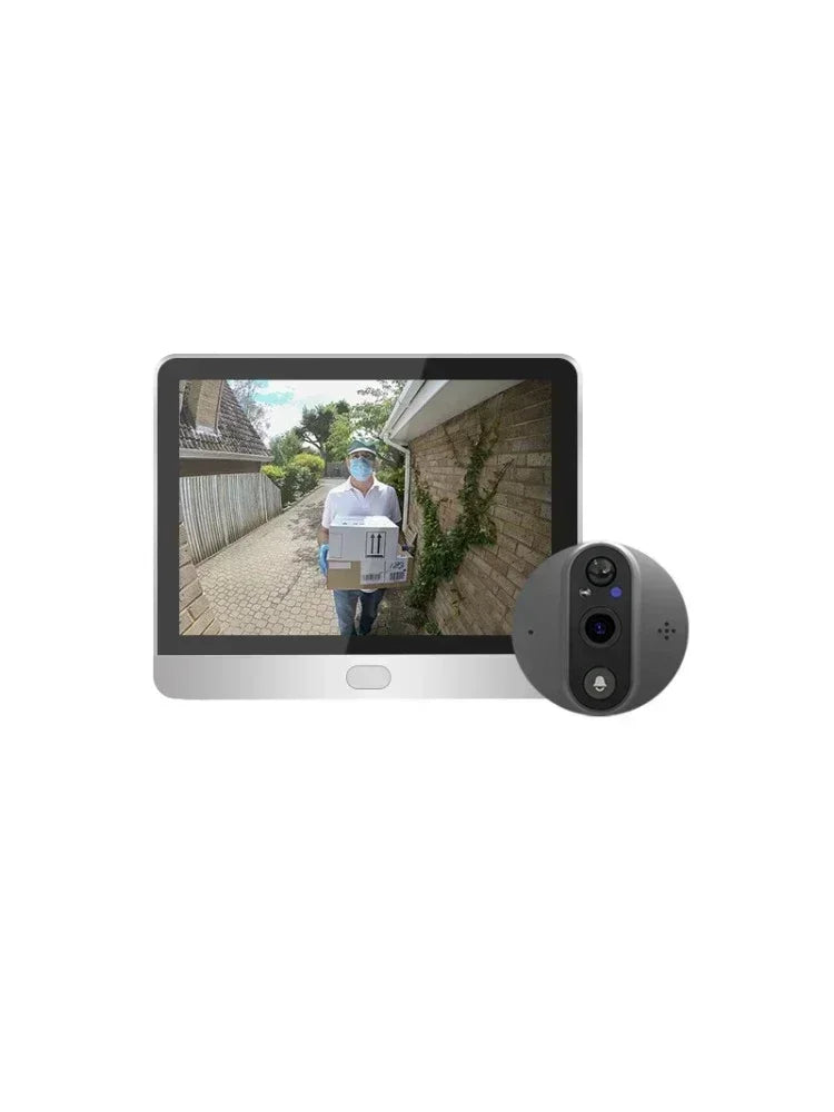 Caméra de sonnette LCD 4.3 pouces, caméra vidéo visuelle pour maison et extérieur, détecteur de porte numérique, WiFi 1080P 2.4G, sonnette électronique