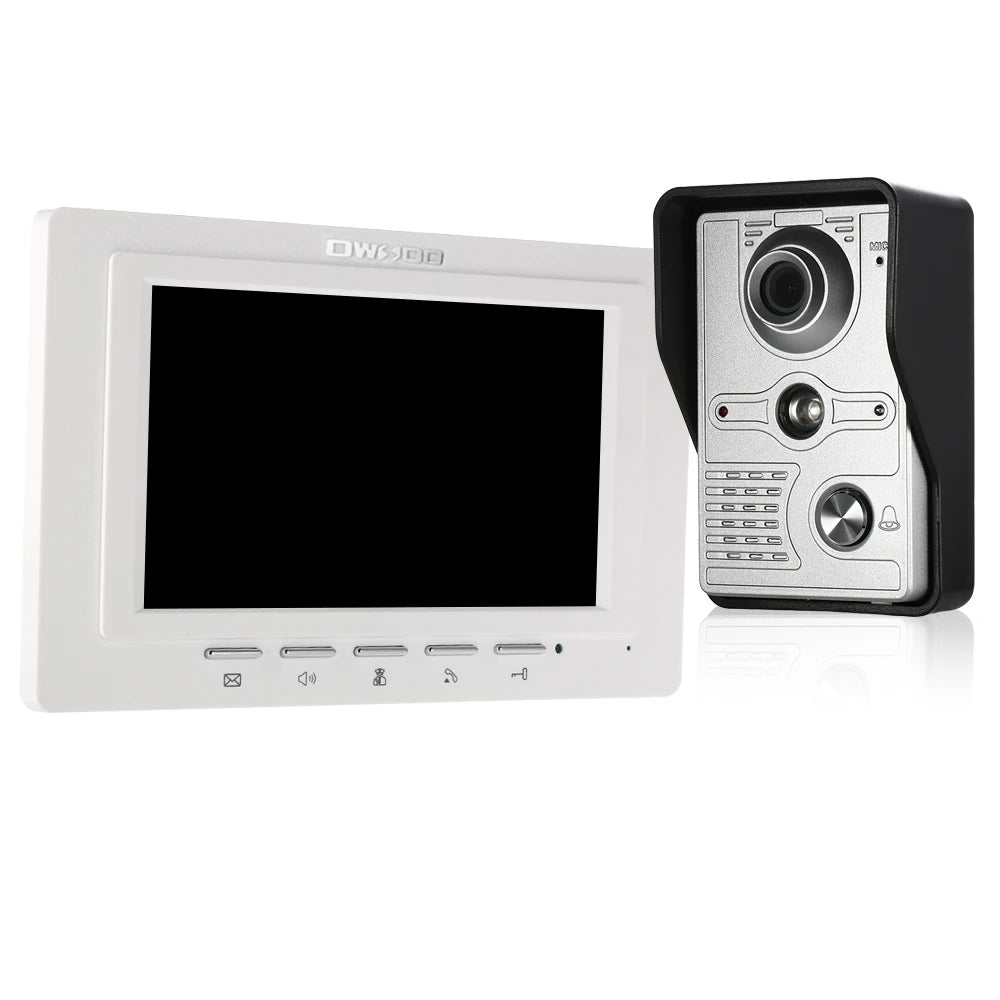 Caméra extérieure IR-CUT, sonnette vidéo filaire de 7 pouces, moniteur intérieur, interphone visuel, Audio bidirectionnel, déverrouillage à distance, visiophone