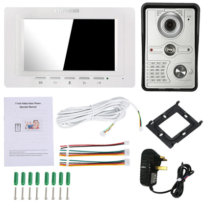 Caméra extérieure IR-CUT, sonnette vidéo filaire de 7 pouces, moniteur intérieur, interphone visuel, Audio bidirectionnel, déverrouillage à distance, visiophone