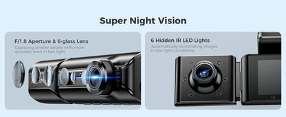 M550 Pro Dashcam 4K - GPS WiFi 3 Canaux