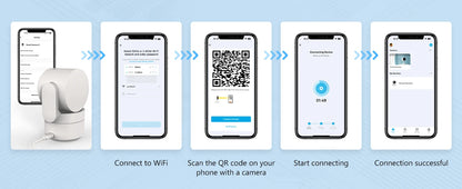 AMOROM 2K caméra intérieure 5/2.4G Wi-Fi maison Vision nocturne caméra de sécurité caméra rotative à 360 degrés AI détection de mouvement caméra IP