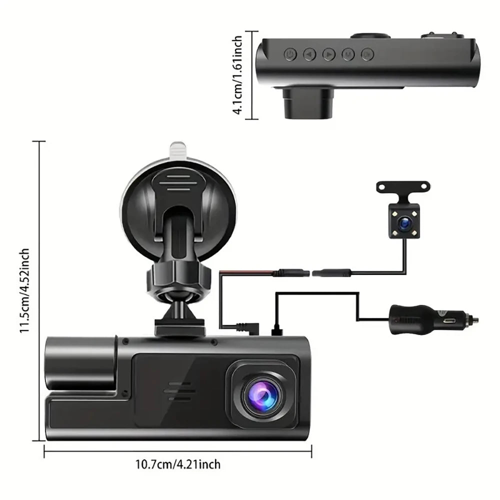 Dashcam 1080P WiFi - Vue Avant/Arrière