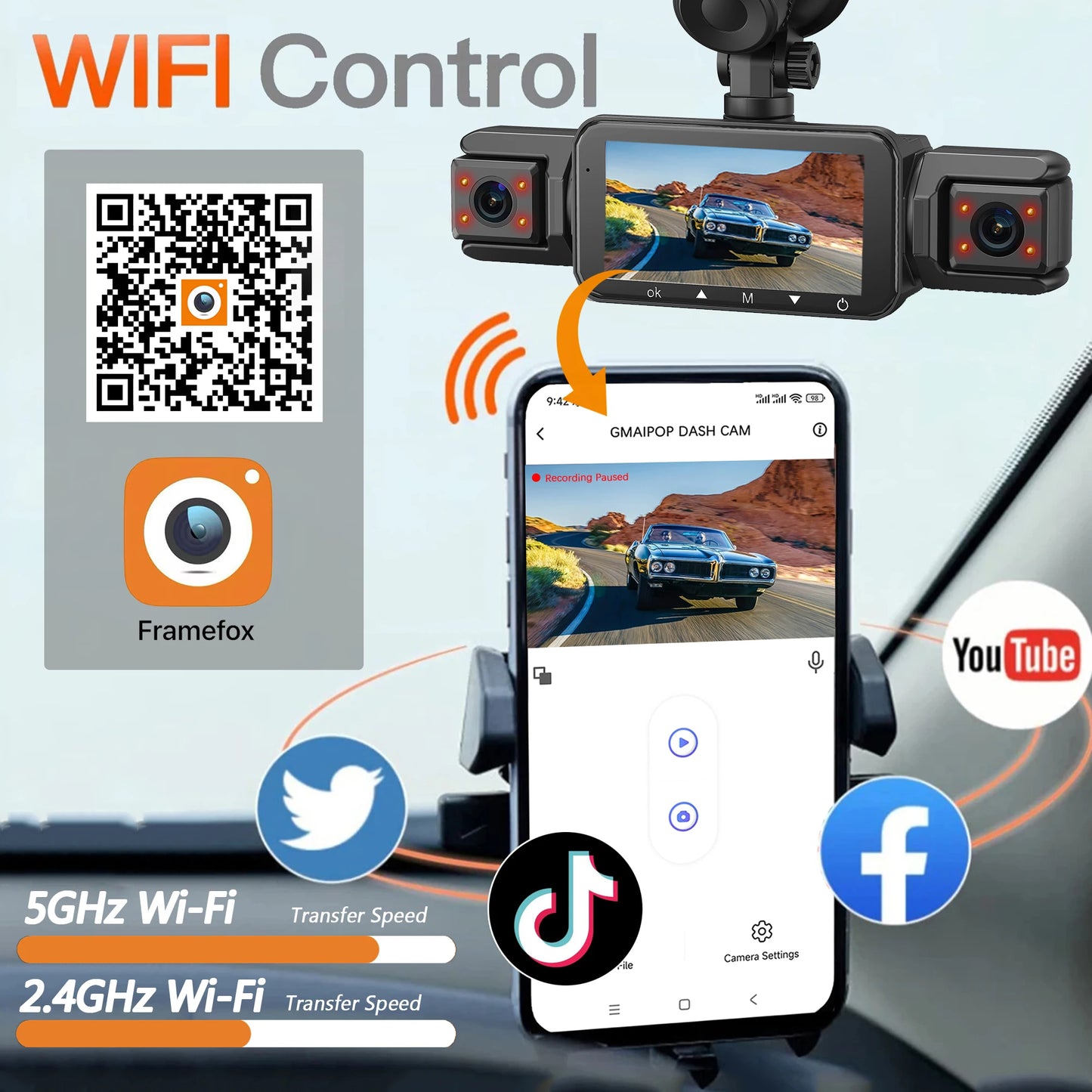 Dashcam 4 canaux installation professionnelle kit câblage boîte fusibles
