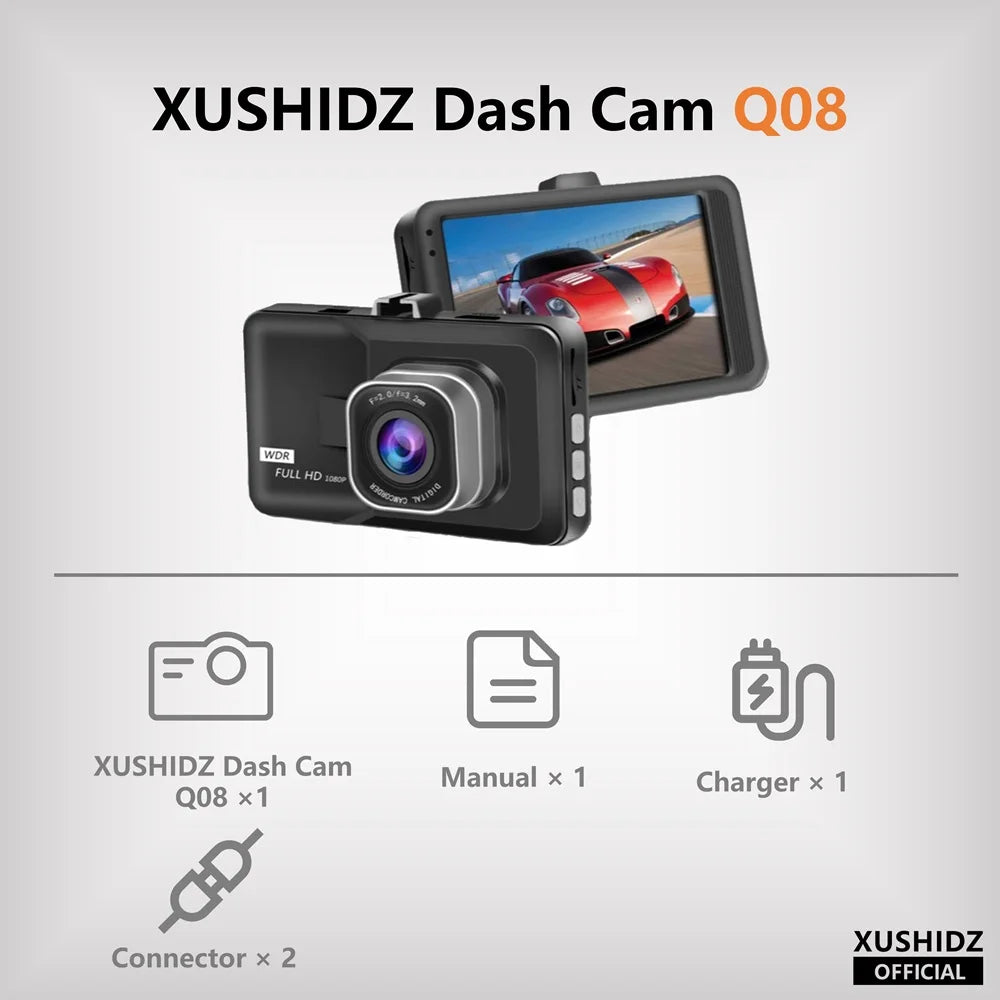 Dashcam 1080P - Parking 24H Capteur G