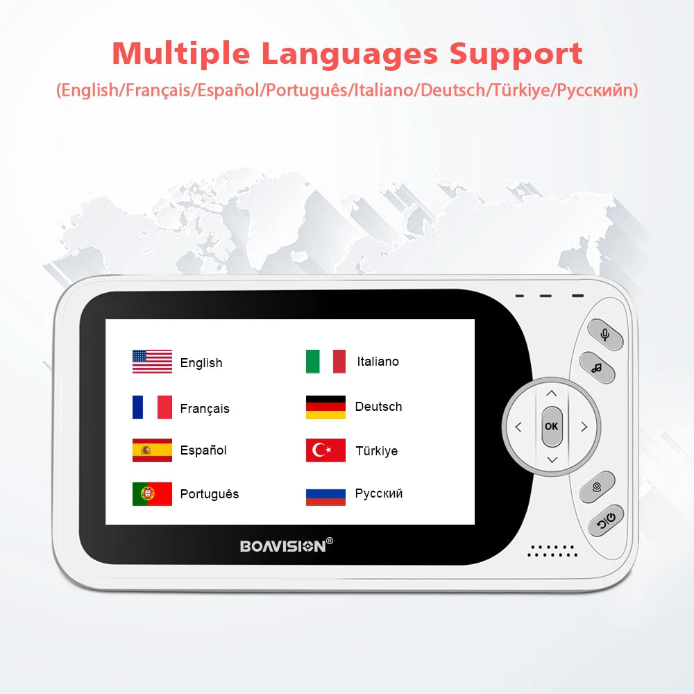 Moniteur Bébé 4.3" - Caméra Panoramique Sans Fil