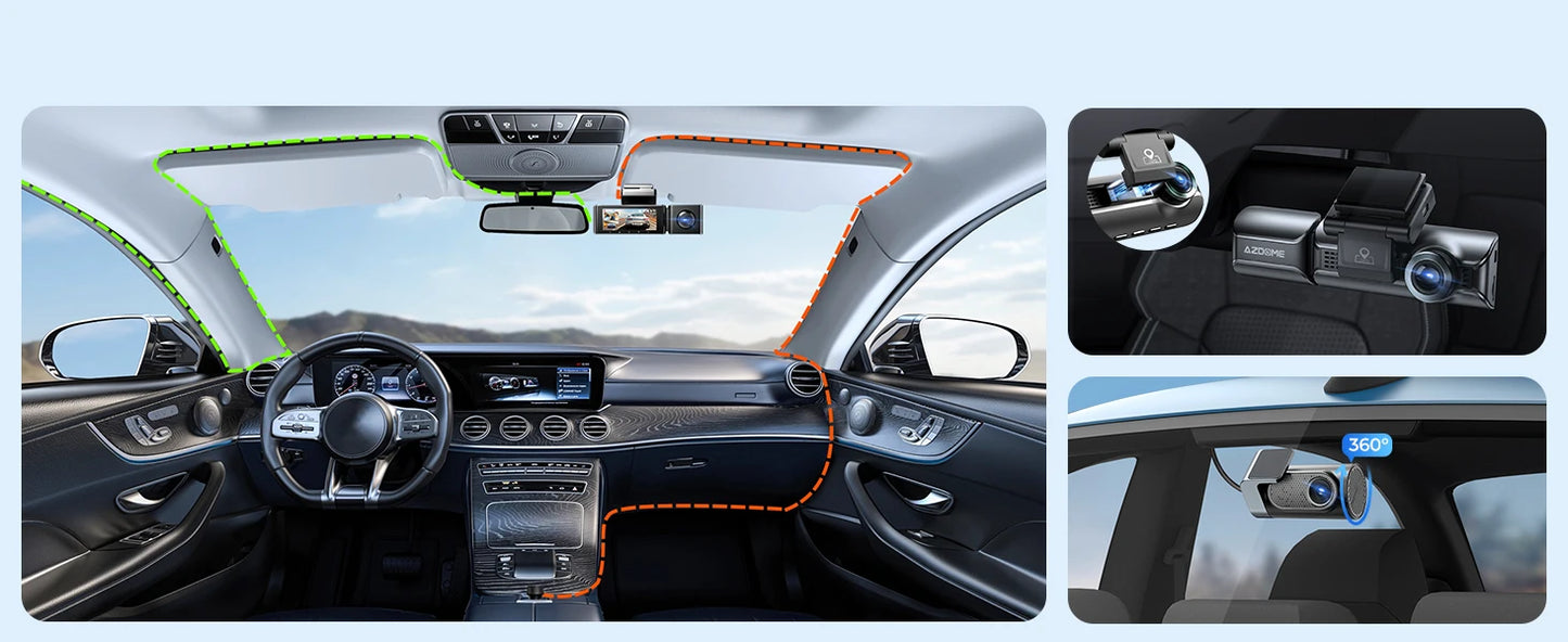 M550 Pro Dashcam 4K - GPS WiFi 3 Canaux