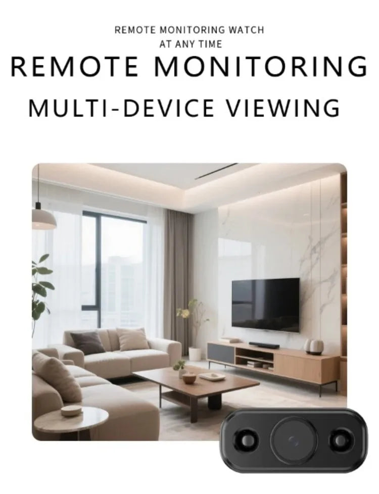 Mini caméra de sécurité intérieure 5MP, Vision nocturne, autonomie de la batterie 4H, alertes de détection de mouvement, stockage SD/Cloud, contrôle par application pour téléphone, caméra pour bébé