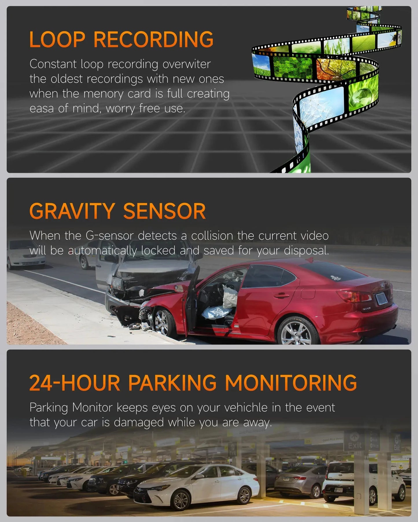 M310 Plus Dashcam 2K - Commande Vocale