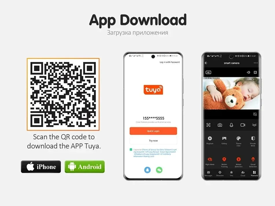 Caméra de sécurité intérieure ANSVICAM Tuya 6MP HD 5G WiFi avec zoom 6x, moniteur pour bébé, vision nocturne, détection automatique de mouvement, audio bidirectionnel