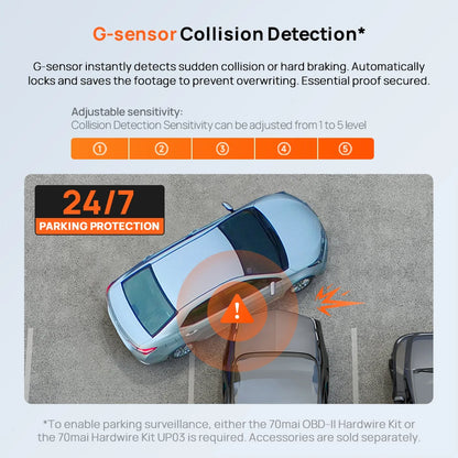 M310 Plus Dashcam 2K - Commande Vocale